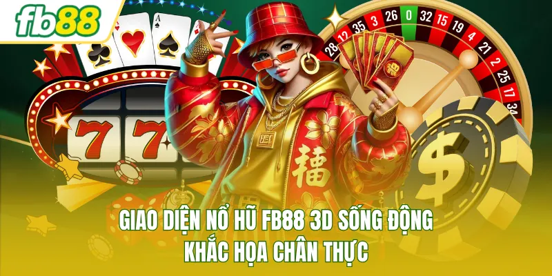 Giao diện nổ hũ FB88 3D sống động, khắc họa chân thực